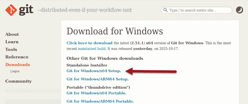 Pobierz Git dla swojego systemu