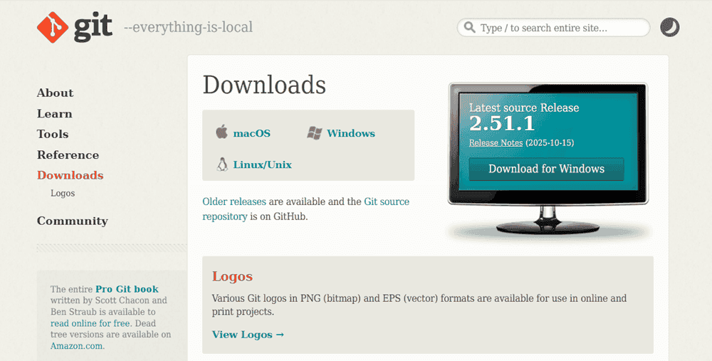 Oficjalna strona Git
