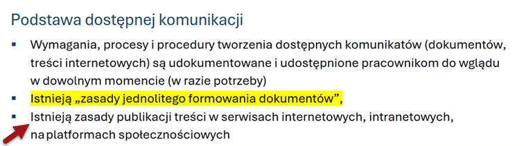 Fragment punktu dowodowego w wymiarze Komunikacja z zaznaczonymi dwoma dowodami, o których mowa w prezentacji